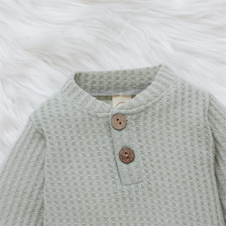 JINXI Waffle pattern cotton soft, plain baby suit