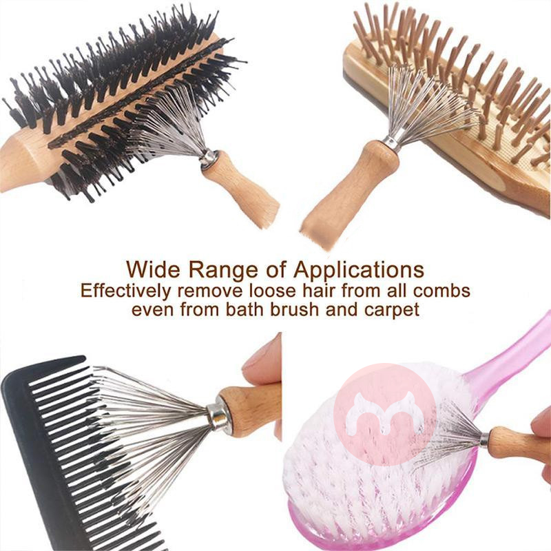 San Grace Wholesale Wooden Handle Hair Remove Brush Claw Cleaner For Comb Hair For House Bathroom Cleaning