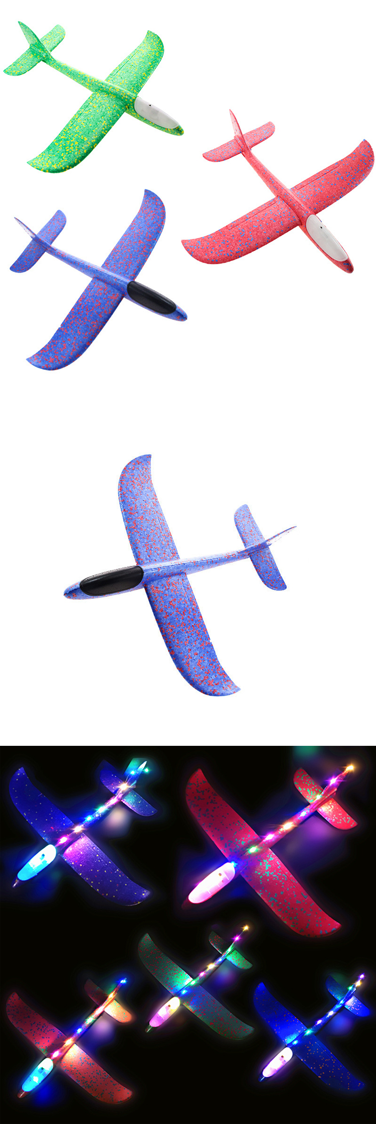 Runyang LED light aircraft toy hand throwing glider