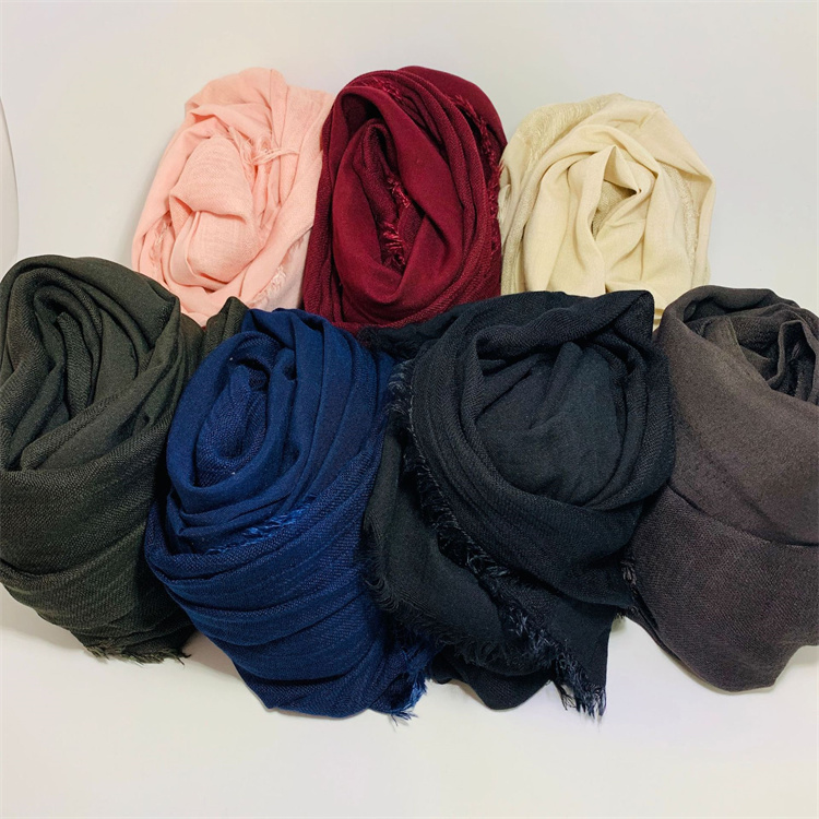 YIWU HAOHAO Plain chiffon scarf soft scarf long scarf scarf women's shawl and Muslim women's scarf cotton scarf