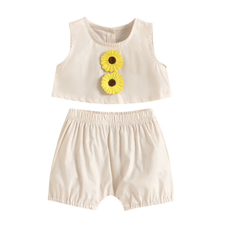 JINXI Linen cotton cute baby girl costume set