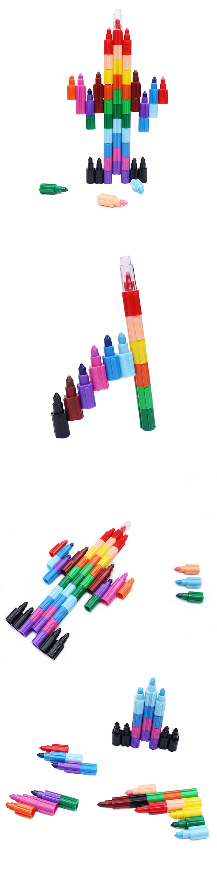 [10 sets]Fancy pastel wax gel highlighter Mini crayon