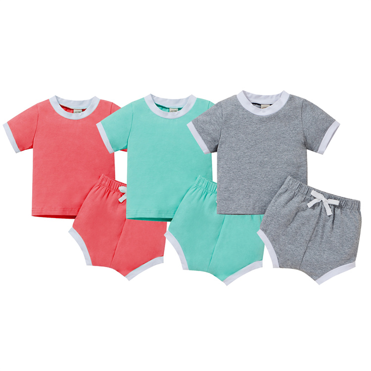 JINXI Pure color soft shorts baby suit