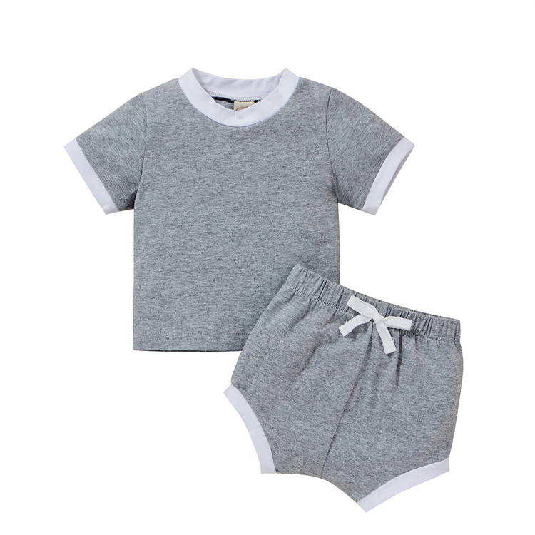 JINXI Pure color soft shorts baby suit