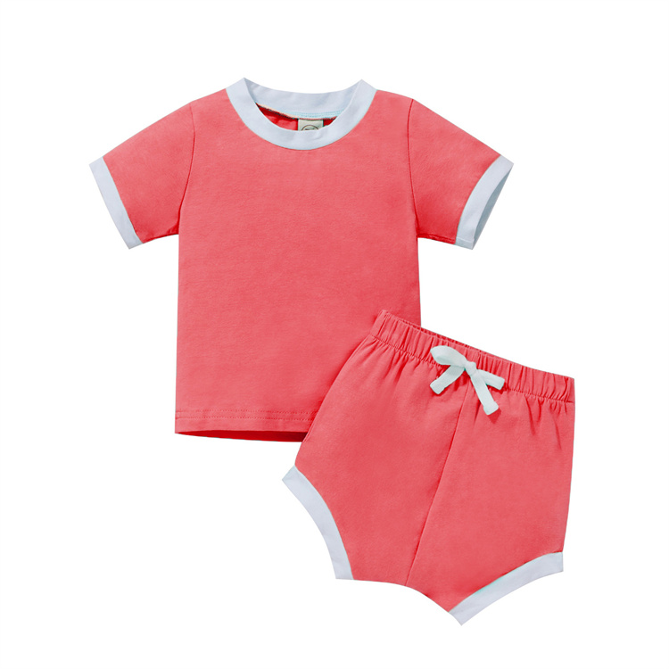 JINXI Pure color soft shorts baby suit