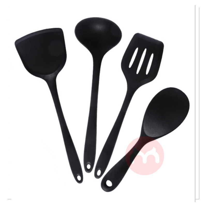 Black heat-resistant wholesale kitchen utensils nylon cooking shovel