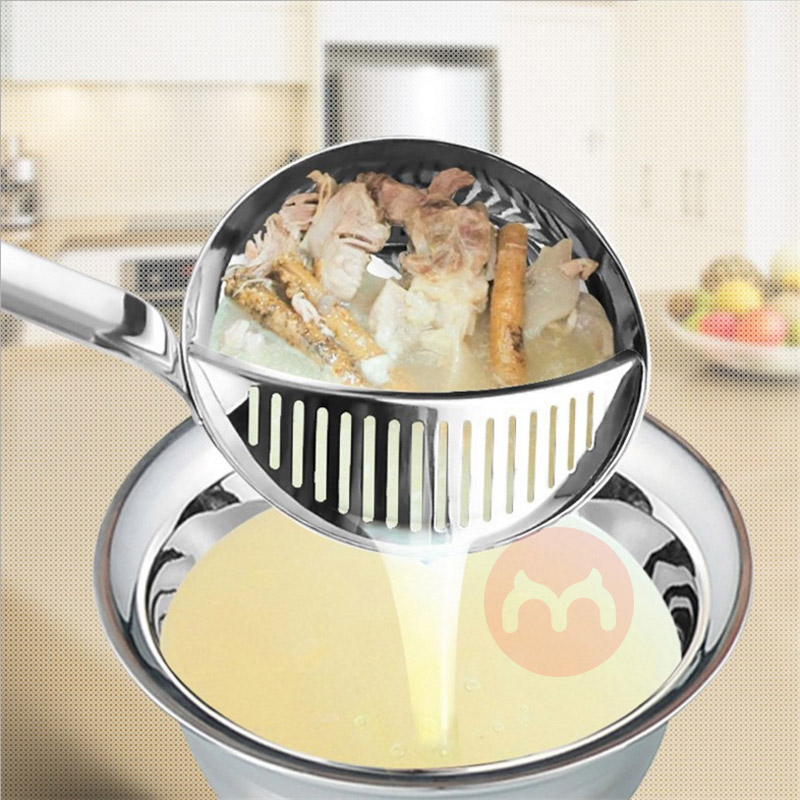 Stainless Steel Removable Hot Pot Soup Spoon Double Colander Set Kitchenware utensils kitchen items cooking accessories