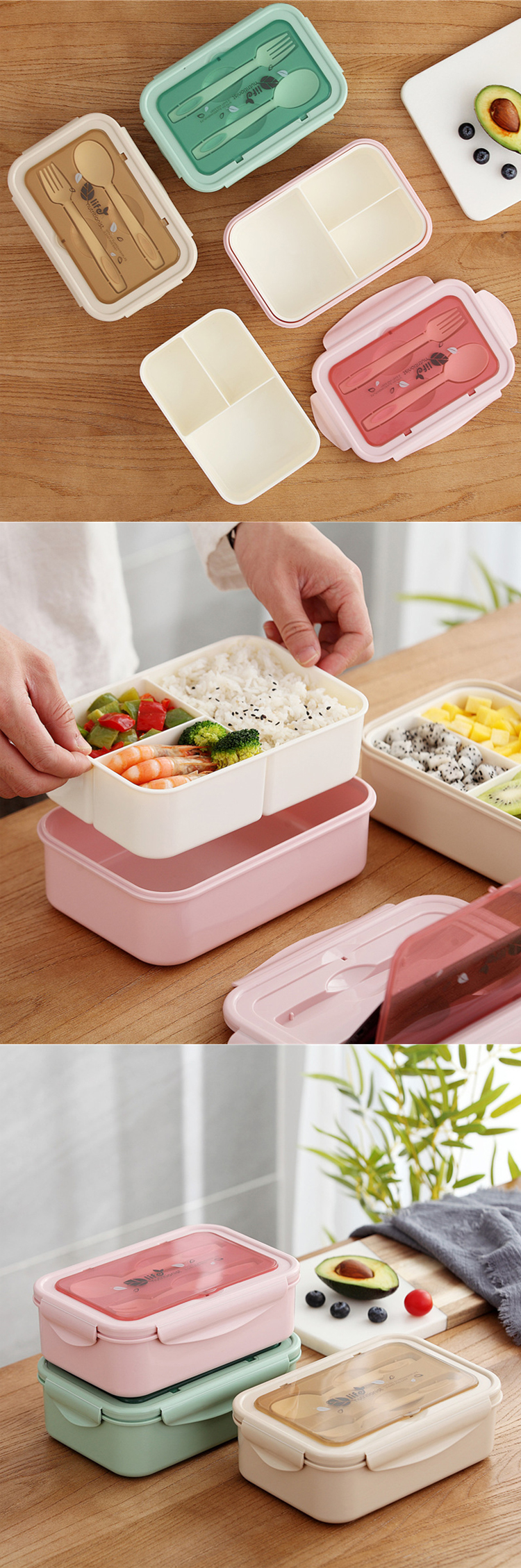 Custom Food grade microwave oven safe lunch box