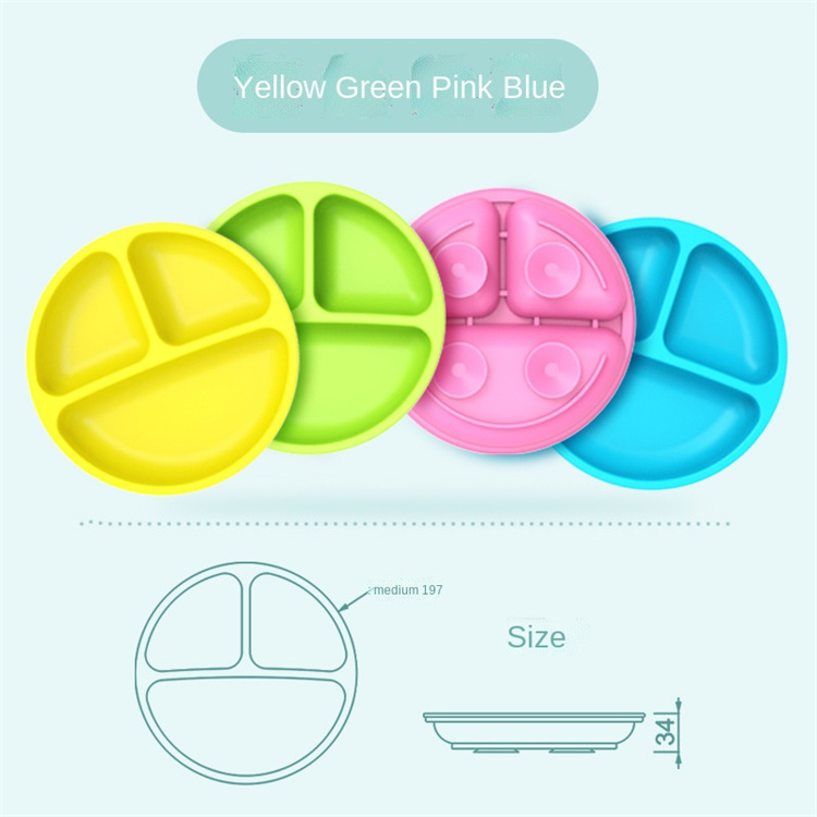 Infant silicone disc suction cup laminated silicone bowl
