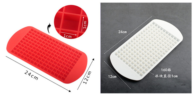 Mini 160 cell silicone ice cube tray