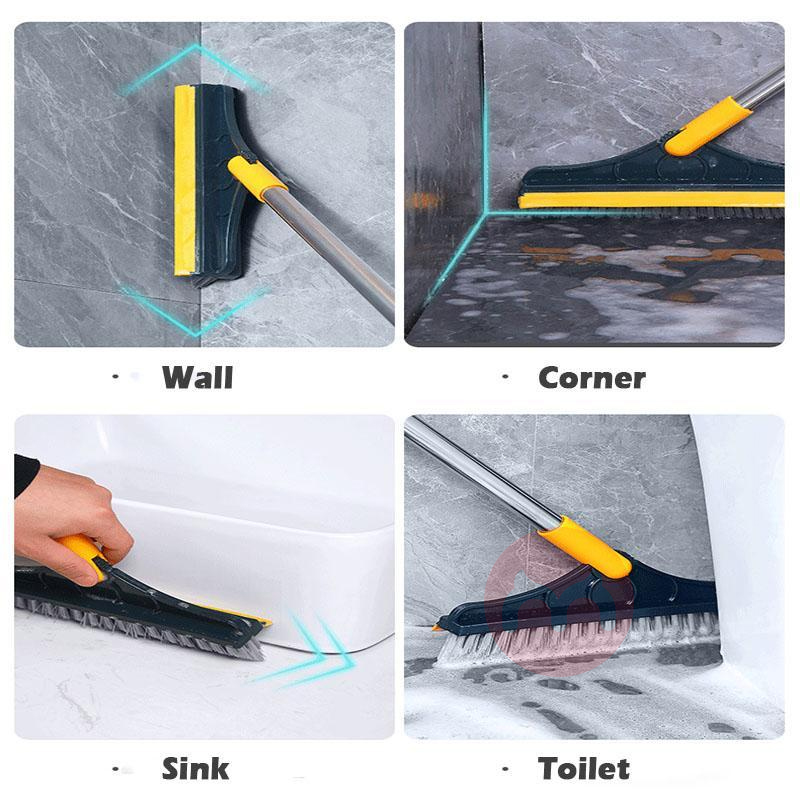 Proins Bathroom Wash Floor Clean Tools Magic Tile Gap Cleaning Windows Scraper Silicone Adjustable Cleaning Brush