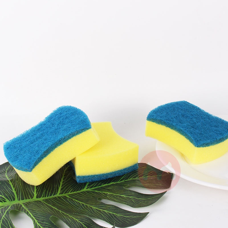 AODI guangzhou Wholesale low price Double sided 2in1 Scoure scrubber dishwashing Kitchen cleaning tool sponges  scouring