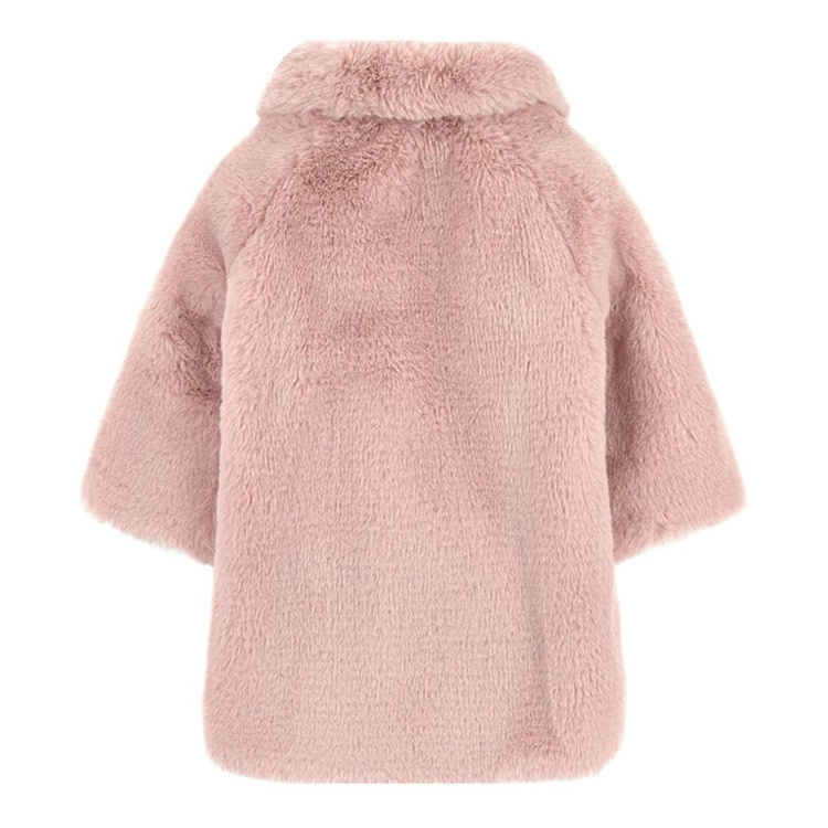 Misswinnie Warm winter fashion baby girl pink imitation fur coat
