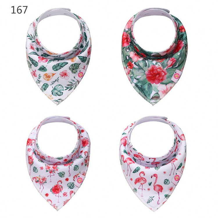 [4 pieces] customized double-sided Cotton Baby Bib drool towel