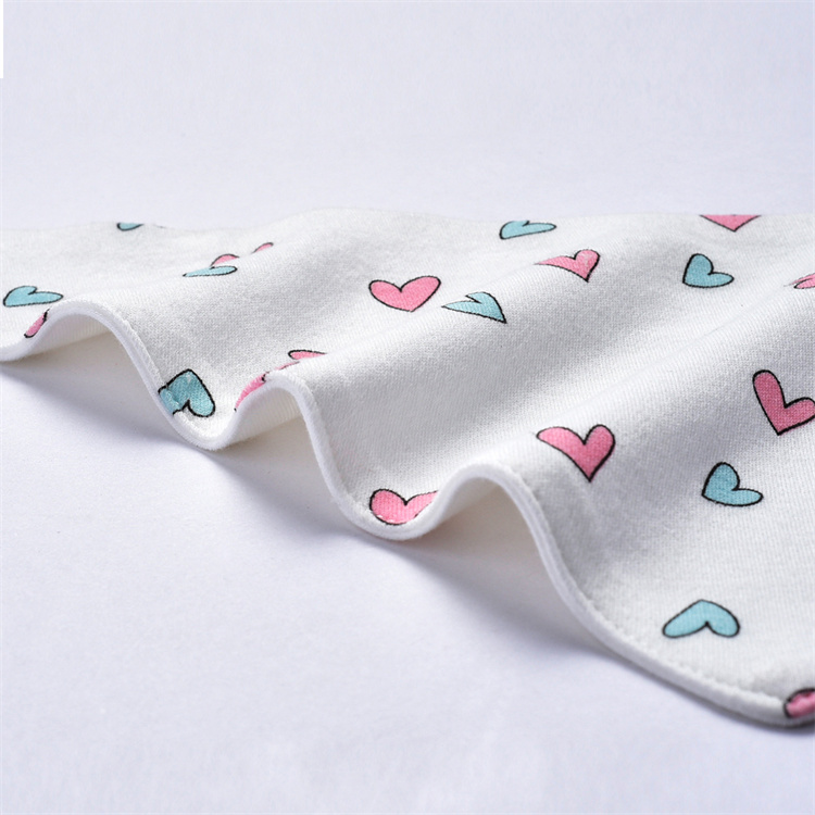 [3 Pack] cute cartoon pure cotton button triangle towel drool towel