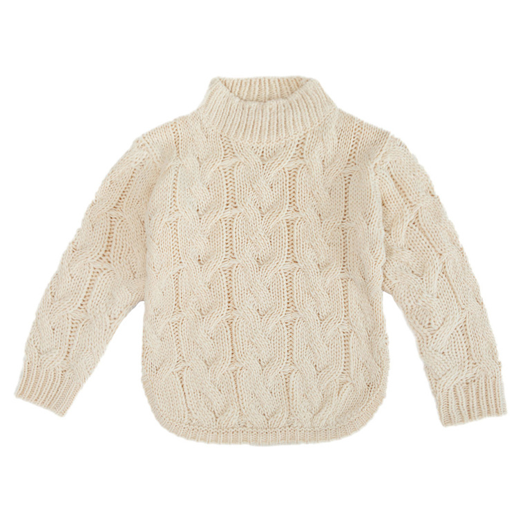 Misswinnie Pure color wool sweater for girls
