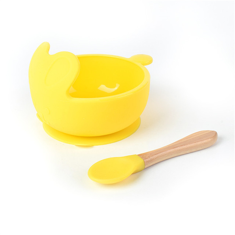 Baby food grade silicone suckers and spoons