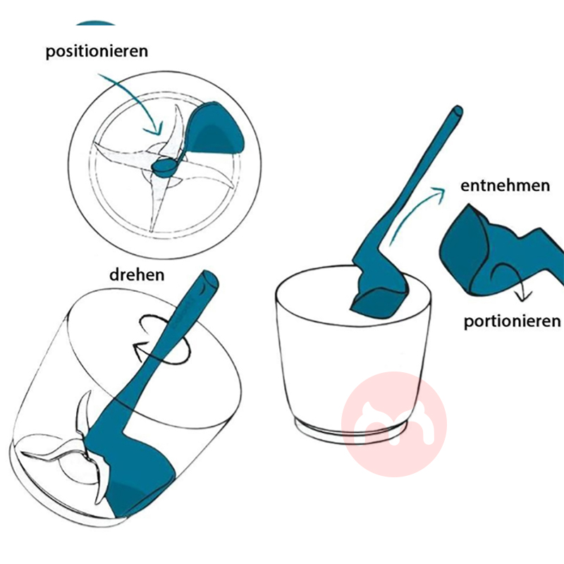 Multifunctional rotary mixing drum spatula