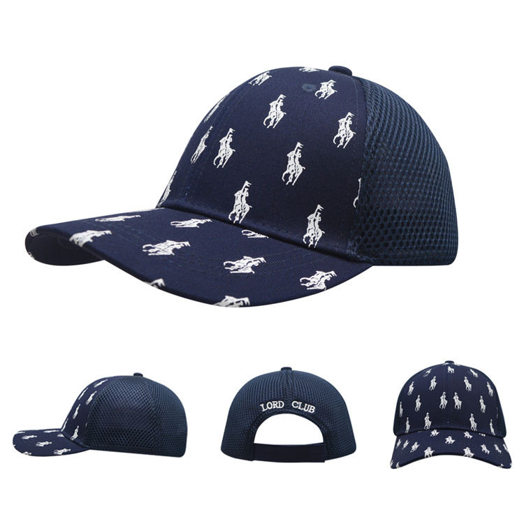 UMOK Printed sandwich soft net 6-Piece baseball cap with logo cotton twill fashion cap