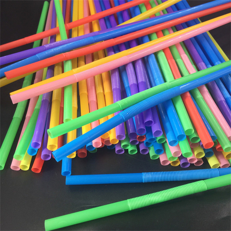 Disposable plastic straw color