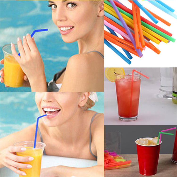 Disposable plastic straw color