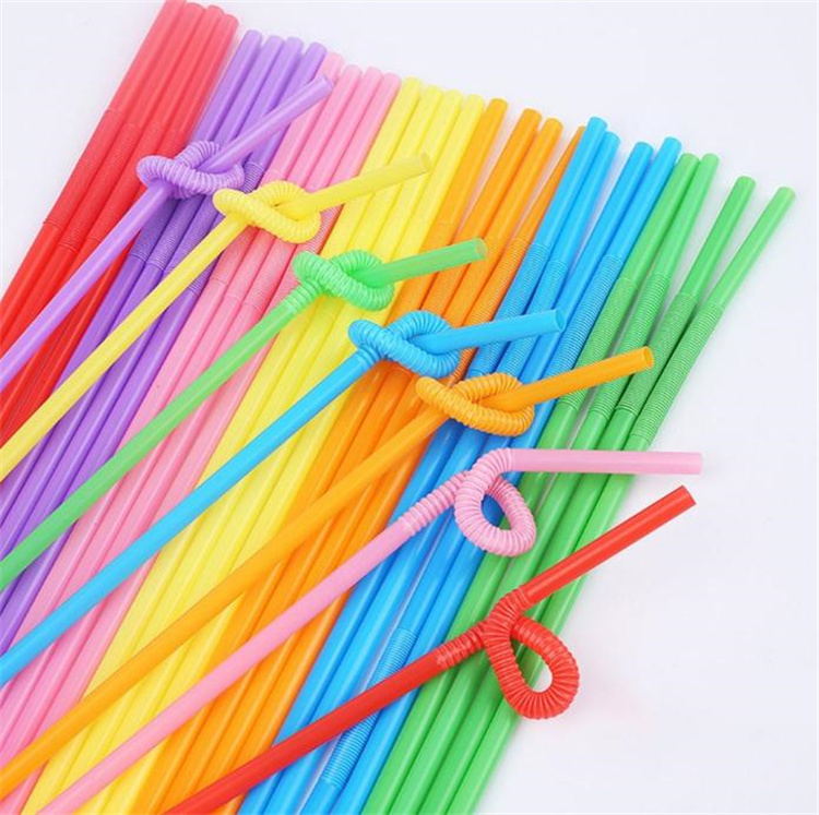 Disposable plastic straw color