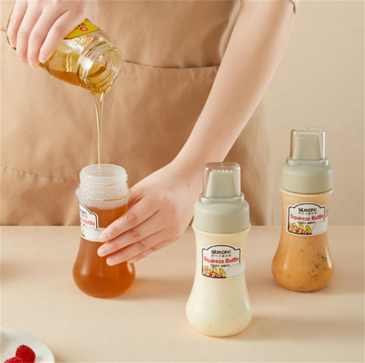 Squeeze bottle of tomato salad dressing