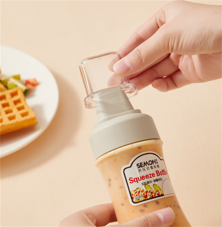 Squeeze bottle of tomato salad dressing