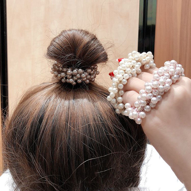 [3 sets] SLBETTER imitation pearl hand woven hair loop Headband