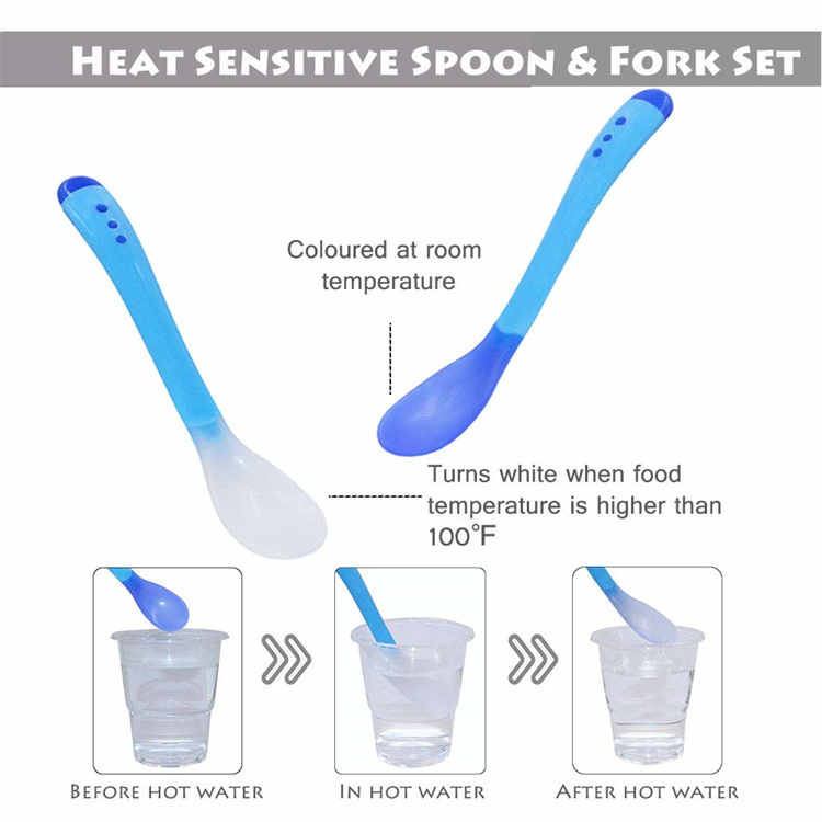 Environmental protection temperature test scald resistant induction silica gel spoon