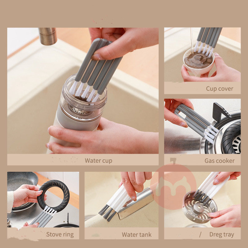 Multifunctional Kitchen Mini Cup Glass Cover Cleaning Brush and Bendable Cup Cover Brush Cleaner Home Kitchen Washing To