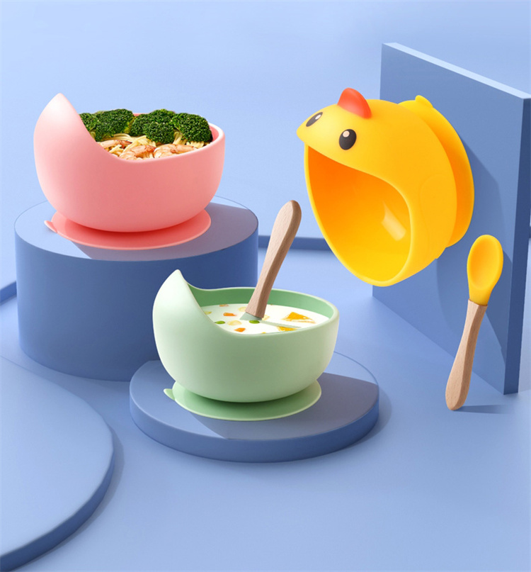 Cute duck shaped microwave baby cutlery
