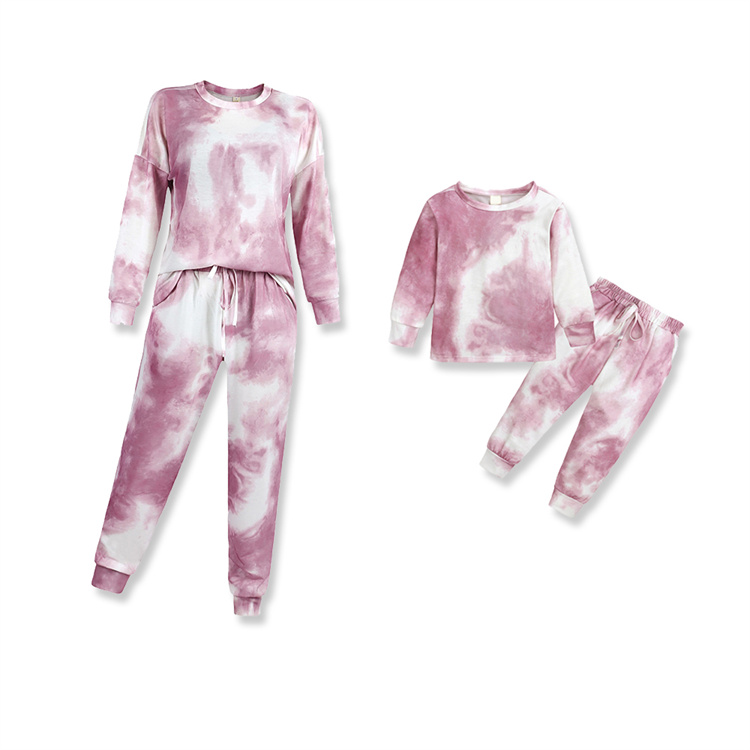 JINXI Tie-dye lady comfortable mom and I parent-child outfit