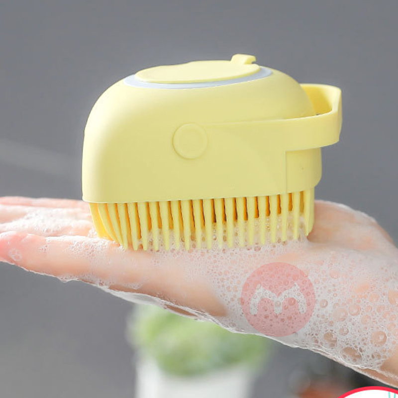 Soft silicone bath wash multi-functional baby shampoo brush