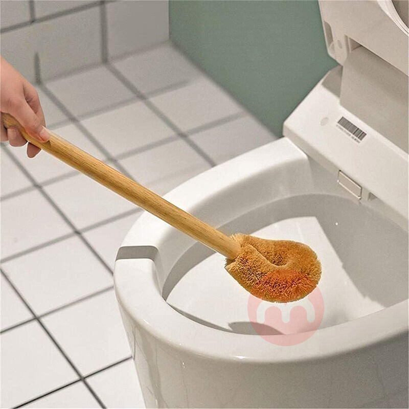 Bamboo bathroom toilet brush premium quality bulk quantity coconut coir fiber brushes cleaning 