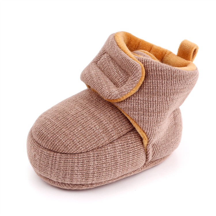 OEM Winter warm cotton soft-soled walking kids shoes