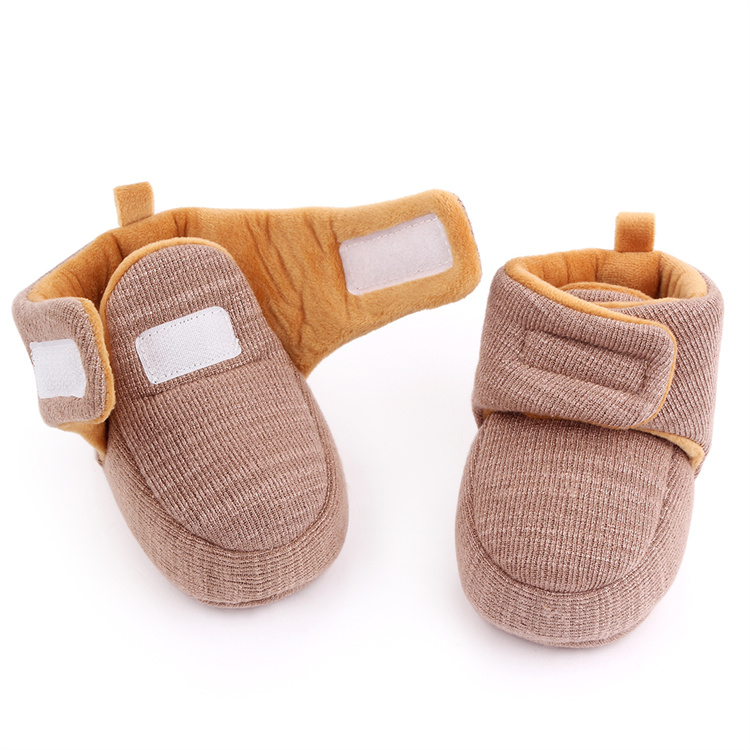 OEM Winter warm cotton soft-soled walking kids shoes