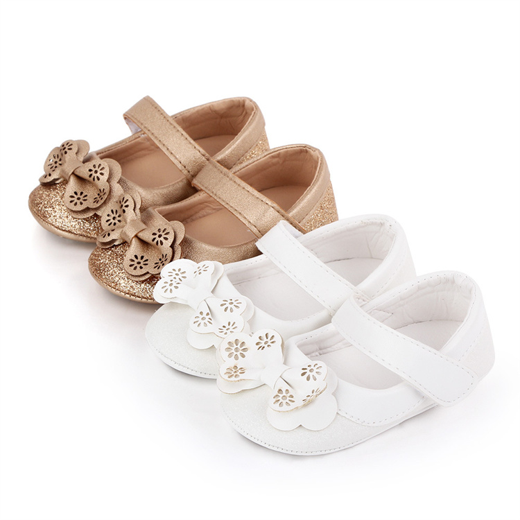 OEM Korean version of lovely soft-soled walking shoes bow breathable kids shoes