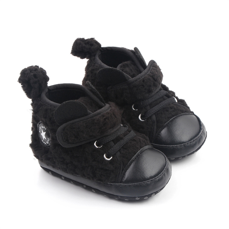 OEM Soft sole non-slip plush warm baby walking kids shoes