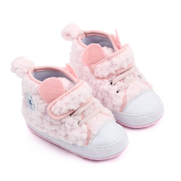 OEM Soft sole non-slip plush warm baby walking kids shoes