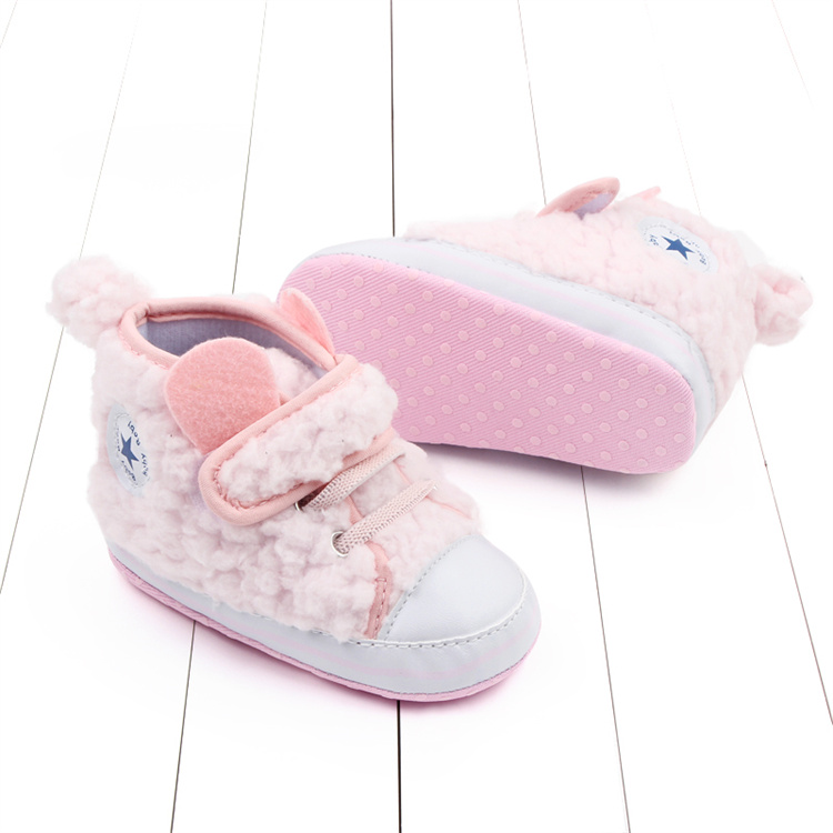 OEM Soft sole non-slip plush warm baby walking kids shoes