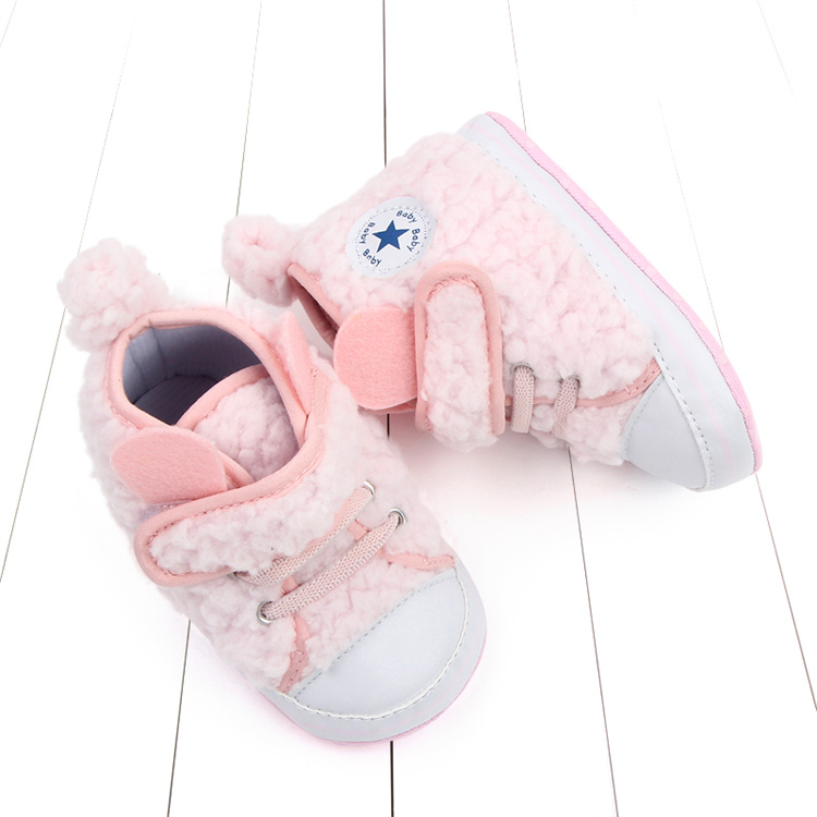 OEM Soft sole non-slip plush warm baby walking kids shoes