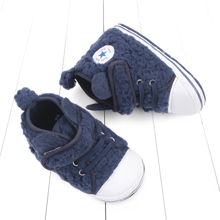 OEM Soft sole non-slip plush warm baby walking kids shoes