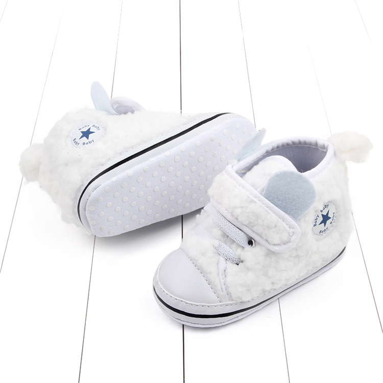 OEM Soft sole non-slip plush warm baby walking kids shoes