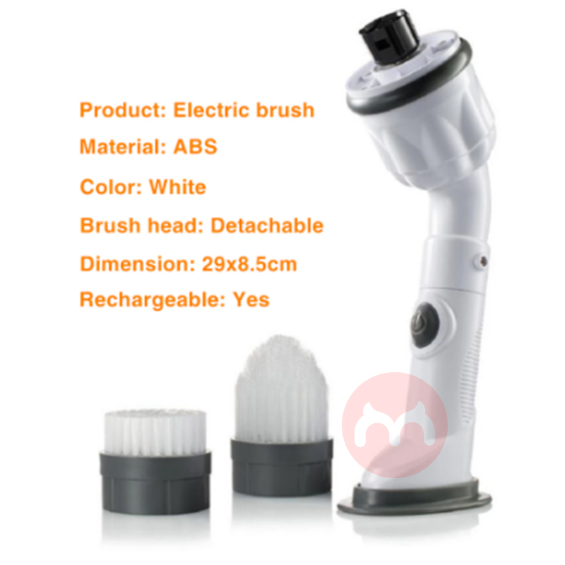 Cordless Handheld Cleaning Brush Rechargeable Power Scrubber With Detachable Brush Head For Bathroom Kitchen Cleaning To