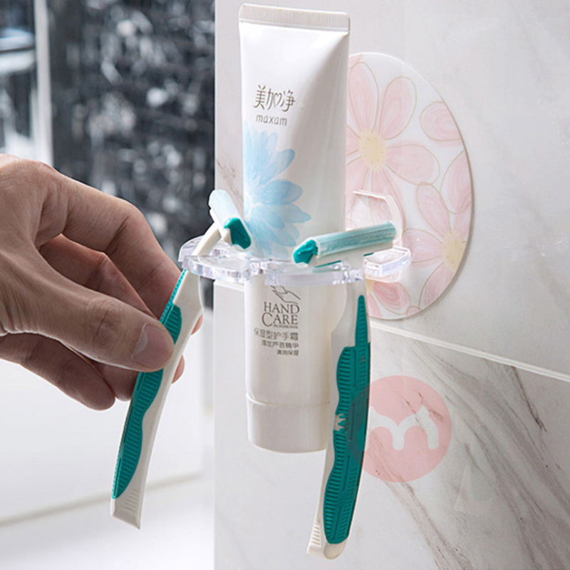 Y Plastic Toothbrush Holder Toothpaste Storage Rack Razor Toothbrush Dispenser Bathroom Storage Rack Bathroom Accessorie