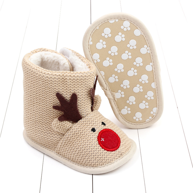 OEM 0-18 months winter new cute soft-soled warm cotton baby walking kids shoes