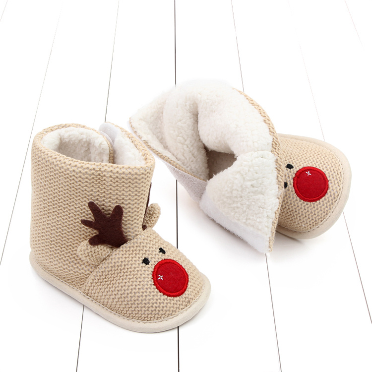 OEM 0-18 months winter new cute soft-soled warm cotton baby walking kids shoes