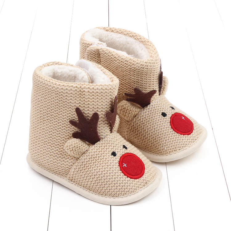 OEM 0-18 months winter new cute soft-soled warm cotton baby walking kids shoes