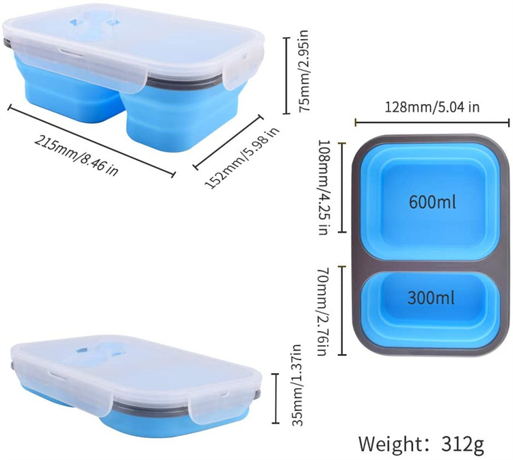 Silicone food storage box